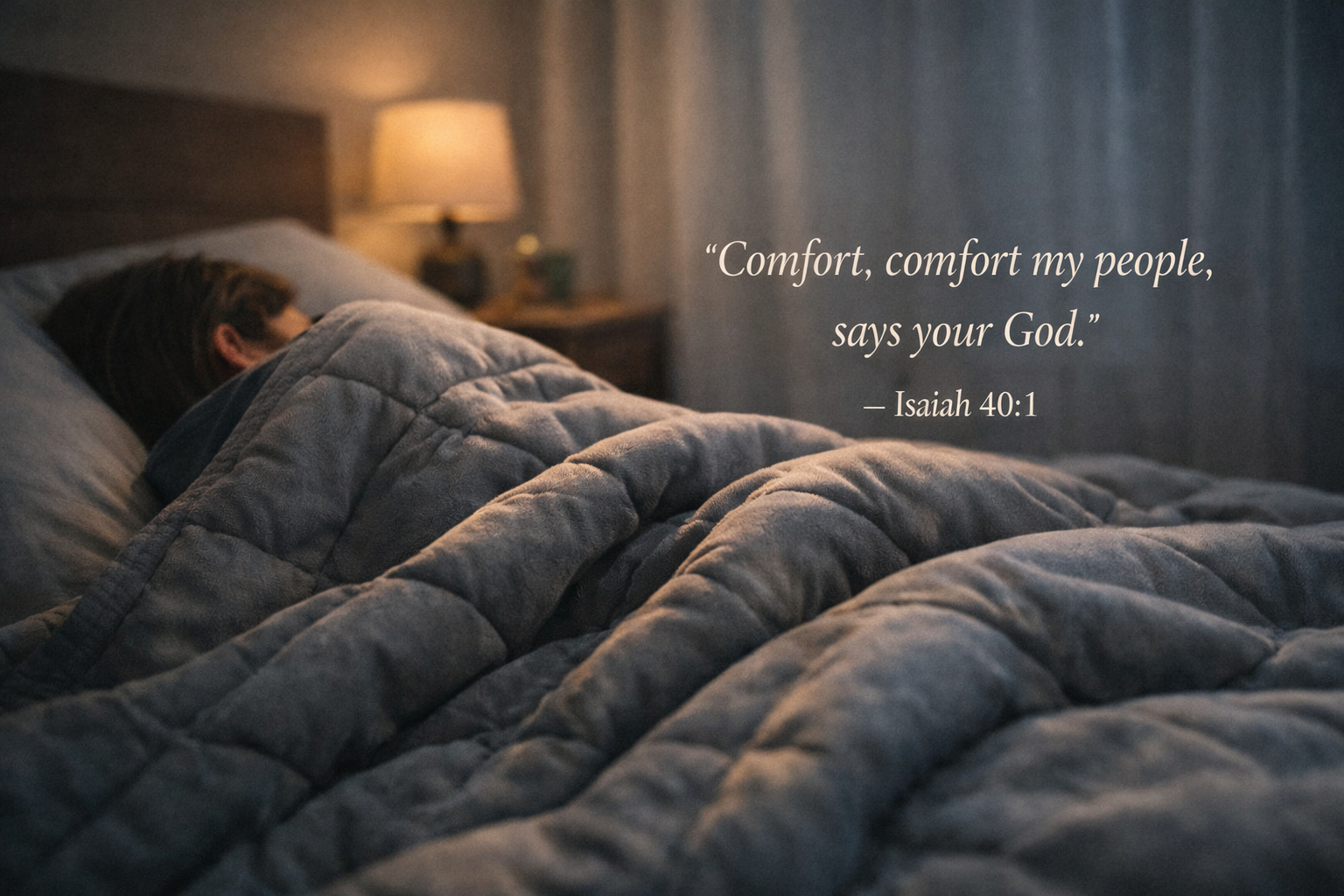 Isaiah 40:1 — Speak Tenderly -- Weighted Blanket HD Wallpaper